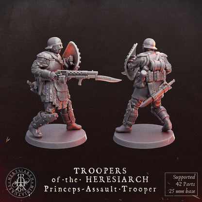 Grimdark Trench Proxy Miniatures – Trooper Assault Warband Expansion Set Multiparts