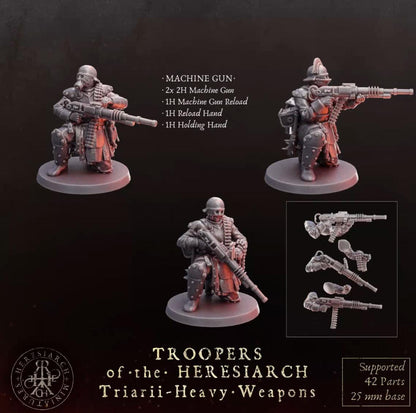 Grimdark Trench Proxy Miniatures – Trooper Heavy Weapons Warband Expansion Set Multiparts