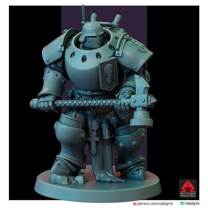 Trench Warfare Grimdark Mechanical Soldier Miniature – Heavy Mech Unit 3 – 32mm Resin Tabletop Figure – Dieselpunk Wargaming(Multipart)