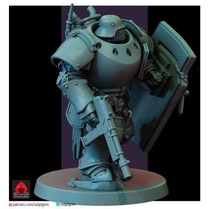 Trench Warfare Grimdark Mechanical Soldier Miniature – Heavy Mech Unit 3 – 32mm Resin Tabletop Figure – Dieselpunk Wargaming(Multipart)