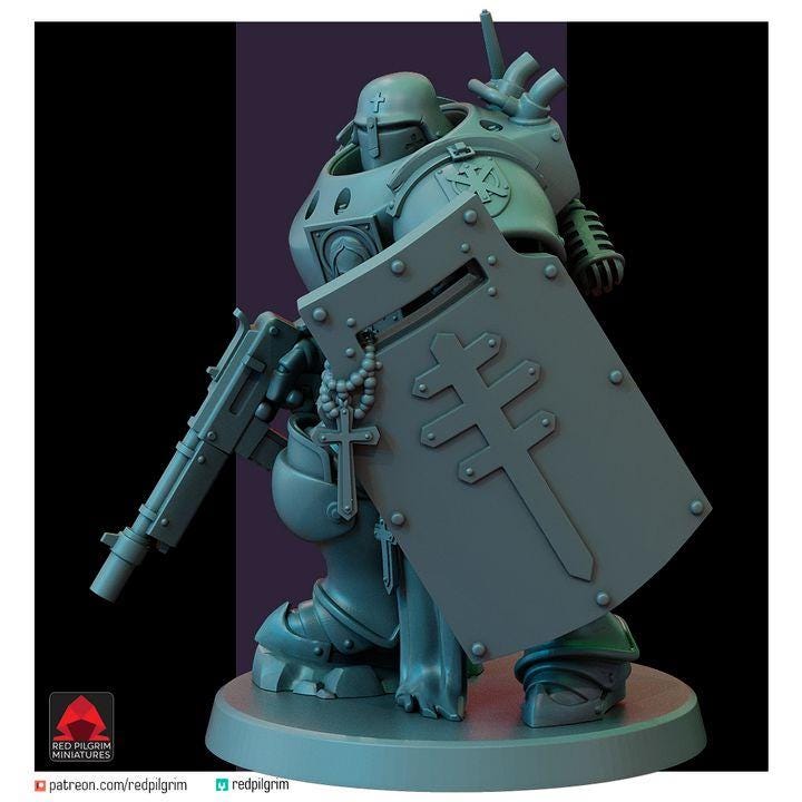 Trench Warfare Grimdark Mechanical Soldier Miniature – Heavy Mech Unit 3 – 32mm Resin Tabletop Figure – Dieselpunk Wargaming(Multipart)