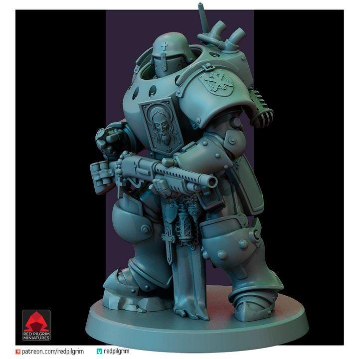Trench Warfare Grimdark Mechanical Soldier Miniature – Heavy Mech Unit 3 – 32mm Resin Tabletop Figure – Dieselpunk Wargaming(Multipart)