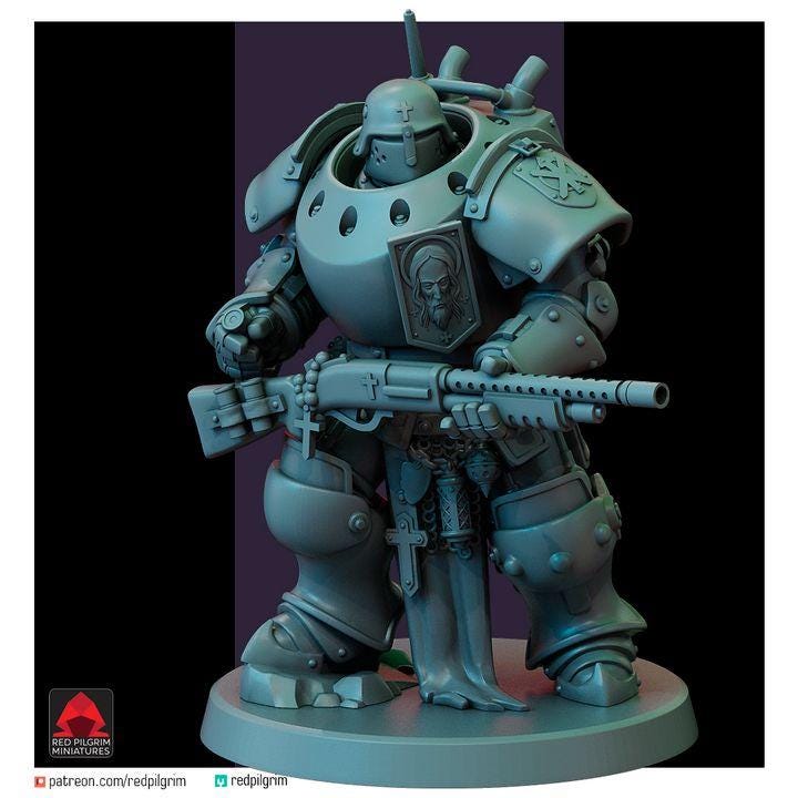Trench Warfare Grimdark Mechanical Soldier Miniature – Heavy Mech Unit 3 – 32mm Resin Tabletop Figure – Dieselpunk Wargaming(Multipart)