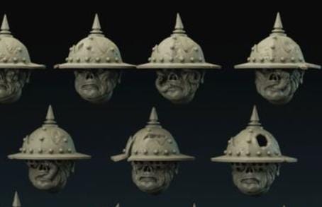 Grimdark Trench Warfare Proxy Miniatures – Guard Head Bits A Grail Tabletop WW1 WW2 SCI FI Wargame