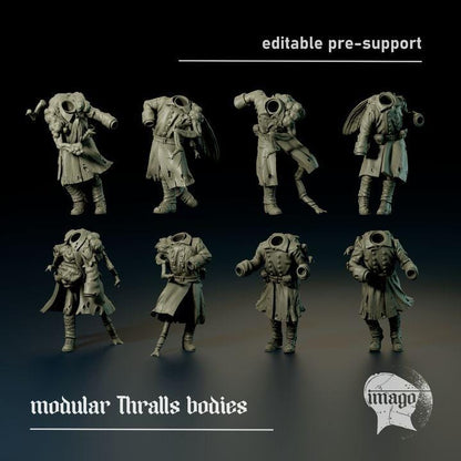Grimdark Trench Warfare Proxy Miniatures – Mourning Thralls Body Set NO HANDS Grail Tabletop WW1 WW2 SCIFI Wargame