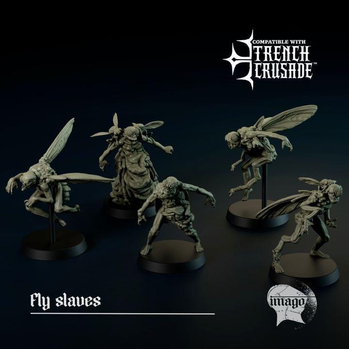 Grimdark Trench Warfare Proxy Miniatures – Fly Slaves Thralls Grail Tabletop WW1 WW2 SCI FI Wargame