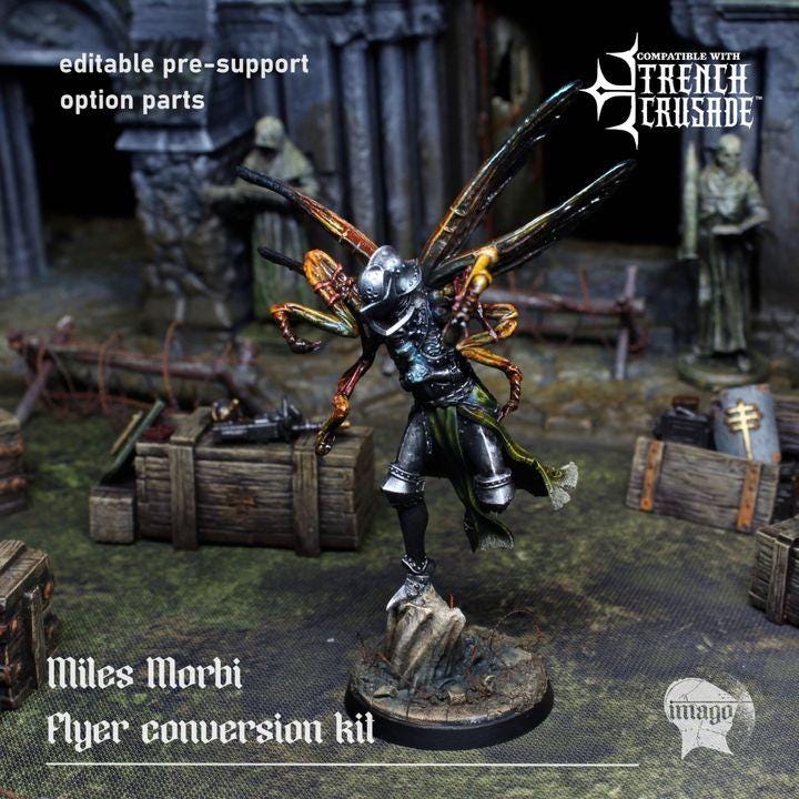 Grimdark Trench Warfare Proxy Miniatures – Death Knight Flyer Grail Tabletop WW1 WW2 SCI FI Wargame