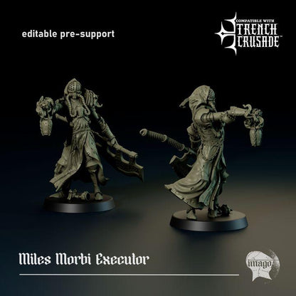 5 Miniatures Grimdark Trench Warfare Proxy Miniatures – Knight Plague Multipart Grail Tabletop WW1 WW2 Executor Wargame