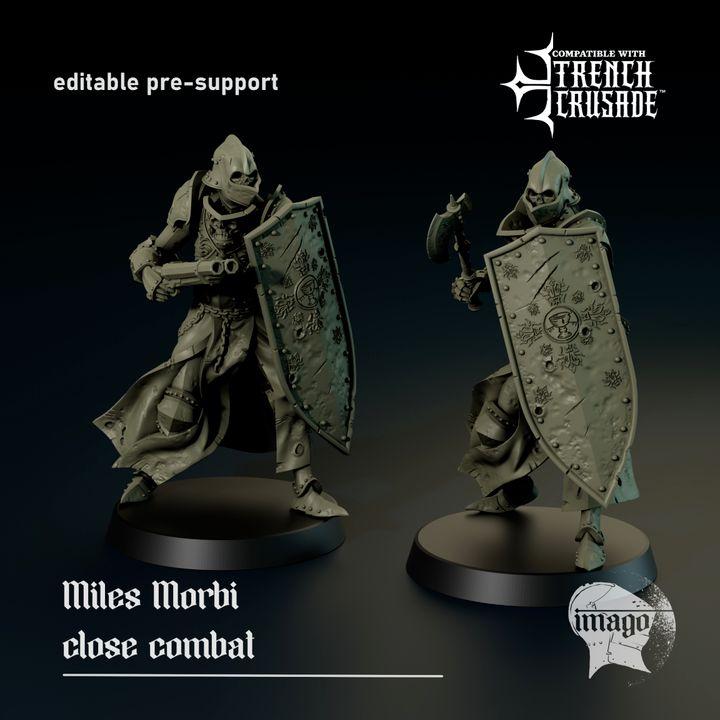 5 Miniatures Grimdark Trench Warfare Proxy Miniatures – Knight Plague Multipart Grail Tabletop WW1 WW2 Melee Wargame