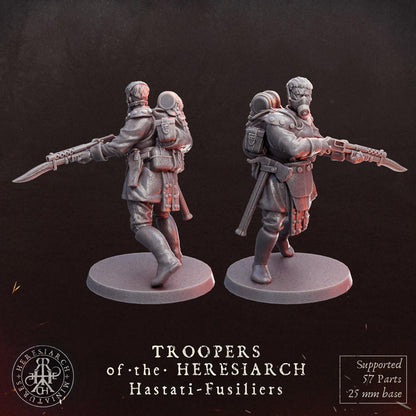 Grimdark Trench Proxy Miniatures – Trooper Hastati Warband Expansion Set Multiparts
