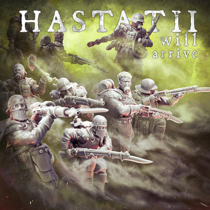 Grimdark Trench Proxy Miniatures – Trooper Hastati Warband Expansion Set Multiparts