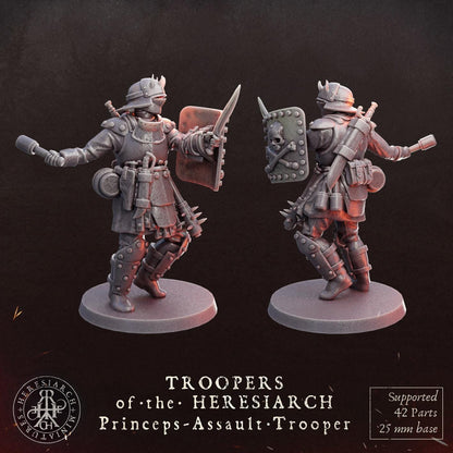Grimdark Trench Proxy Miniatures – Trooper Assault Warband Expansion Set Multiparts