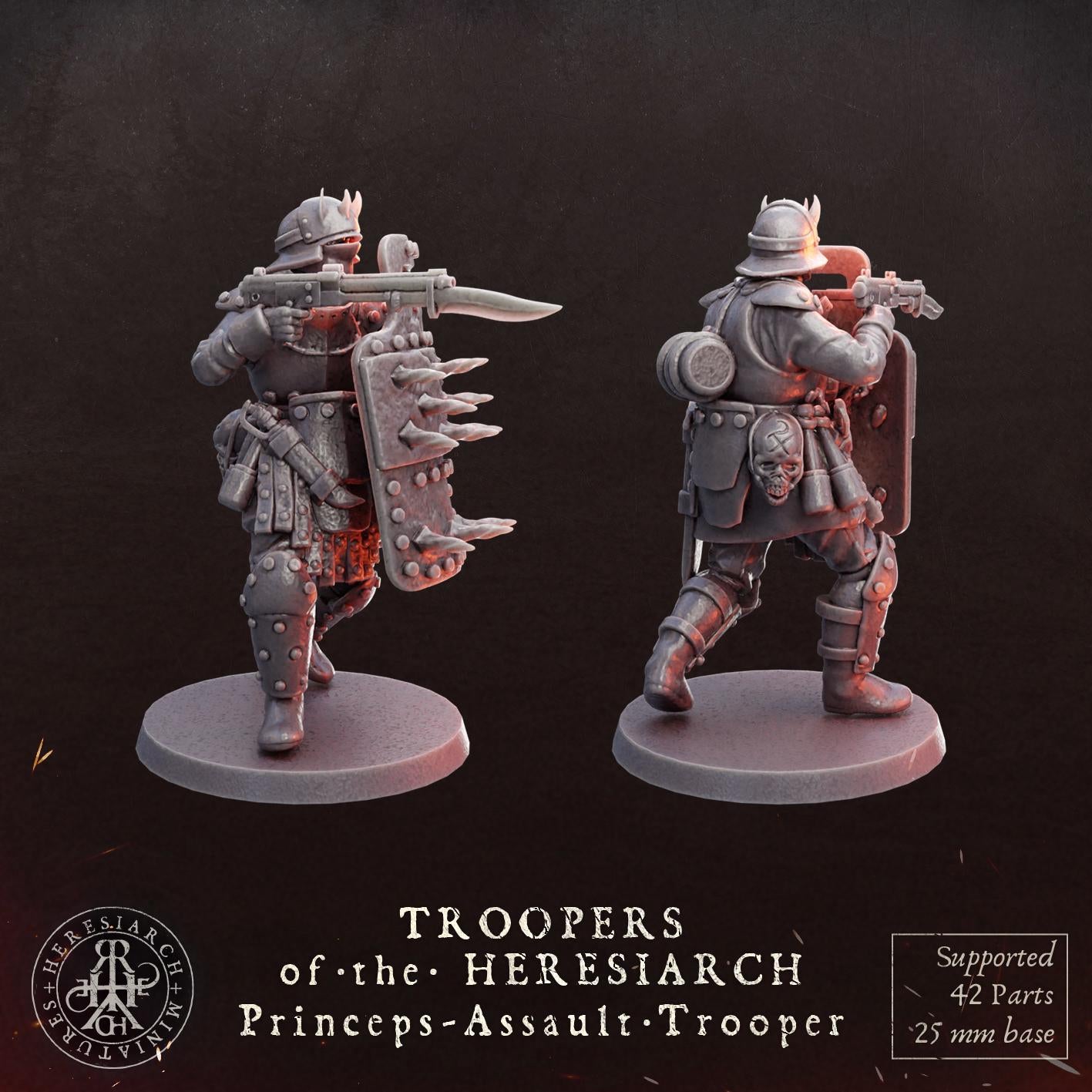 Grimdark Trench Proxy Miniatures – Trooper Assault Warband Expansion Set Multiparts