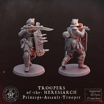 Grimdark Trench Proxy Miniatures – Trooper Assault Warband Expansion Set Multiparts