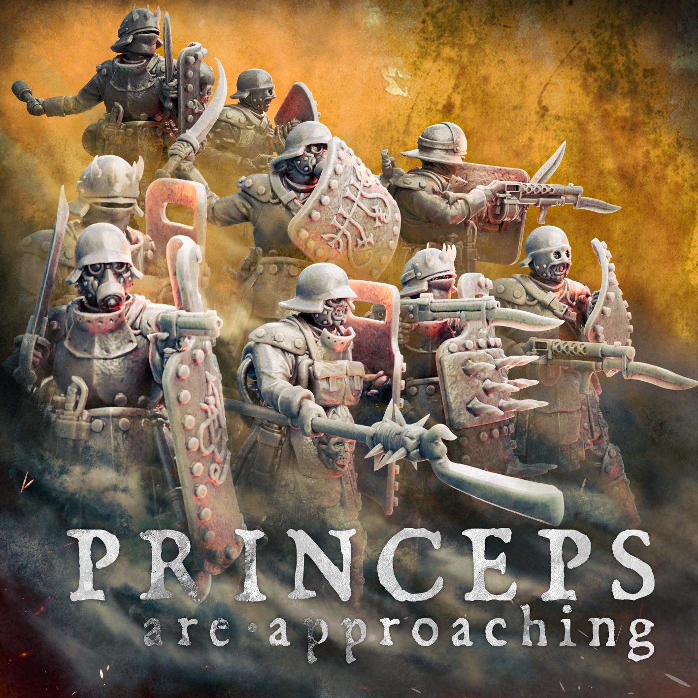 Grimdark Trench Proxy Miniatures – Trooper Assault Warband Expansion Set Multiparts