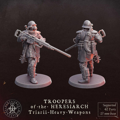 Grimdark Trench Proxy Miniatures – Trooper Heavy Weapons Warband Expansion Set Multiparts