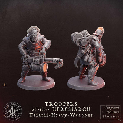Grimdark Trench Proxy Miniatures – Trooper Heavy Weapons Warband Expansion Set Multiparts