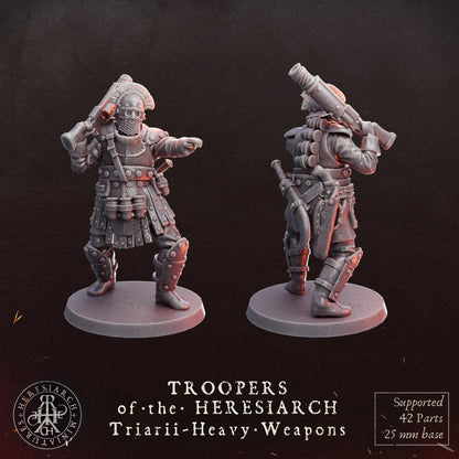 Grimdark Trench Proxy Miniatures – Trooper Heavy Weapons Warband Expansion Set Multiparts