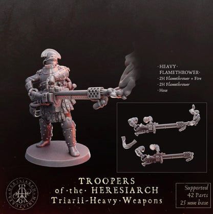 Grimdark Trench Proxy Miniatures – Trooper Heavy Weapons Warband Expansion Set Multiparts
