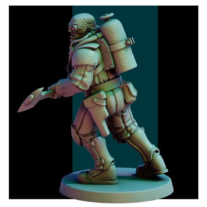 Trench Warfare Grimdark Naval Trooper Proxy Squad – Resin Wargaming Miniatures