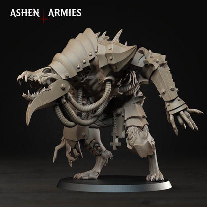 Grimdark Trench Warfare Proxy Miniatures – Wolf Beast 3 Version all include