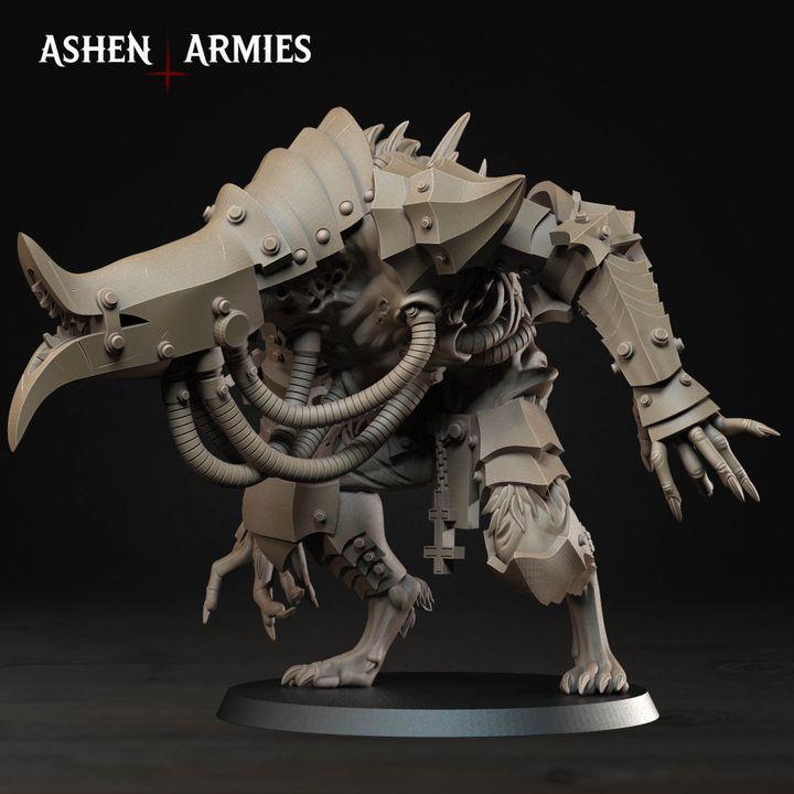 Grimdark Trench Warfare Proxy Miniatures – Wolf Beast 3 Version all include