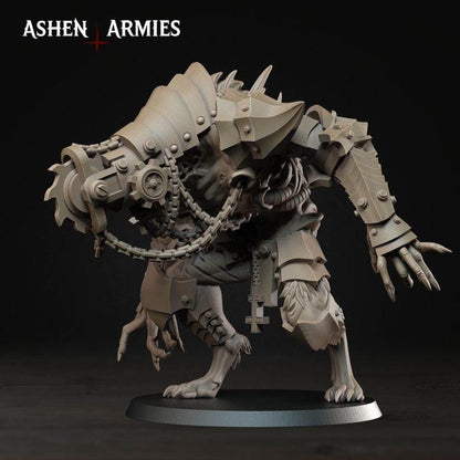 Grimdark Trench Warfare Proxy Miniatures – Wolf Beast 3 Version all include