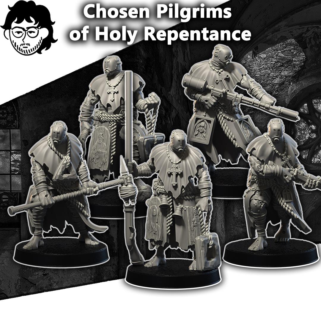 Grimdark Trench Warfare Pilgrim Anointed Trooper – 32mm Resin Proxy Miniatures Elite Trooper(USA PDDP Paid)