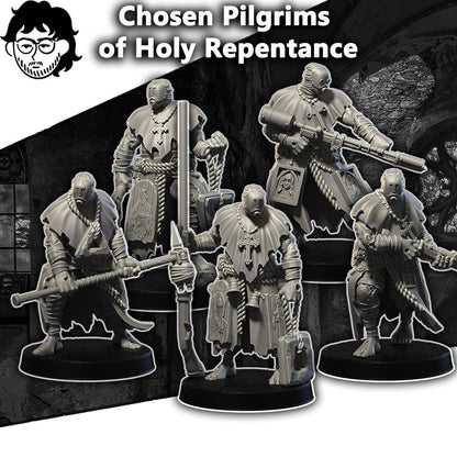 Grimdark Trench Warfare Pilgrim Anointed Trooper – 32mm Resin Proxy Miniatures Elite Trooper(USA PDDP Paid)