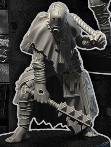 Grimdark Trench Warfare Pilgrim Trooper – 32mm Resin Proxy Miniatures Elite Trooper(USA PDDP Paid)
