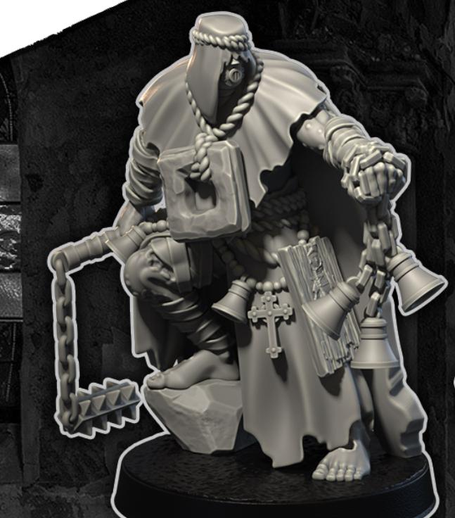 Grimdark Trench Warfare Proxy Miniature –Prophet of Holy Repentance – Tabletop Figure Wargames