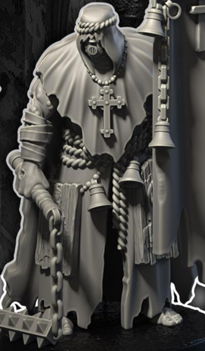 Grimdark Trench Warfare Proxy Miniature –Prophet of Holy Repentance – Tabletop Figure Wargames