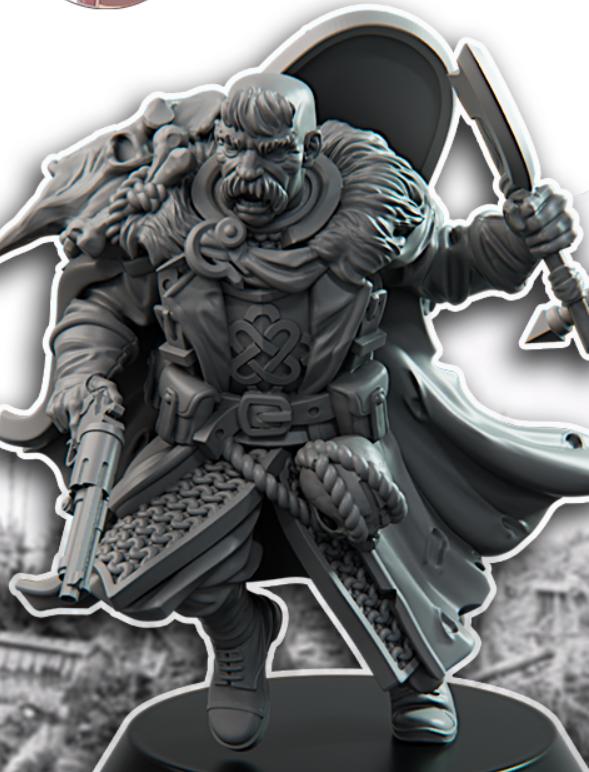Grimdark Trench Proxy Miniature –Gaelic Officer Trooper Force Soldier – Tabletop Figure