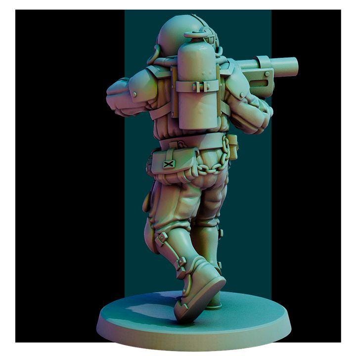 Trench Warfare Grimdark Naval Trooper Proxy Squad – Resin Wargaming Miniatures