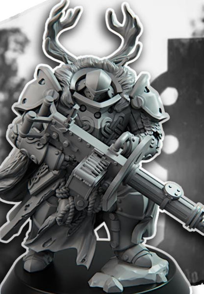 Grimdark Trench Proxy Miniature –Gaelic Mechanized Warriors Range 4 Models – Tabletop Figure