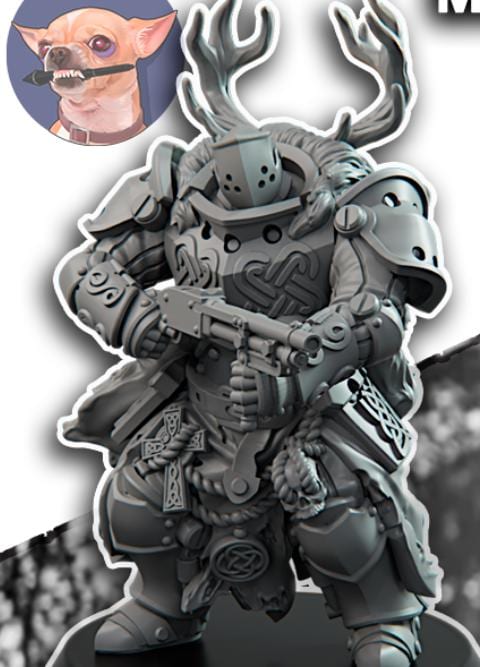 Grimdark Trench Proxy Miniature –Gaelic Mechanized Warriors Range 4 Models – Tabletop Figure