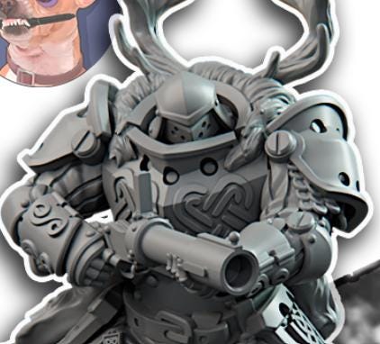 Grimdark Trench Proxy Miniature –Gaelic Mechanized Warriors Range 4 Models – Tabletop Figure