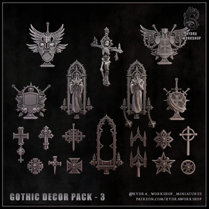 Grimdark Bit Set Gothic Dekor Set C –  Bit Pack Set 80 Parts Proxy Miniatures for Tabletop Wargaming