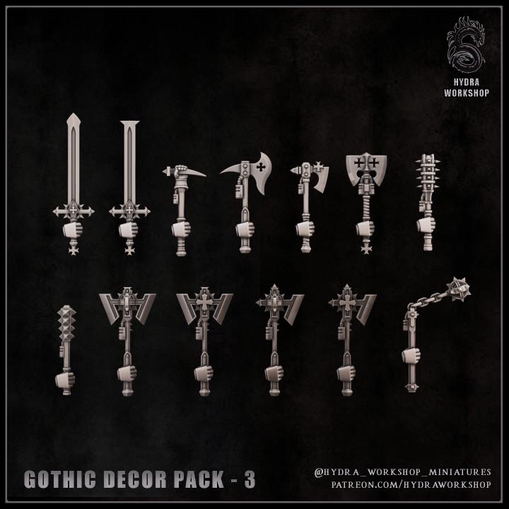 Grimdark Bit Set Gothic Dekor Set C –  Bit Pack Set 80 Parts Proxy Miniatures for Tabletop Wargaming