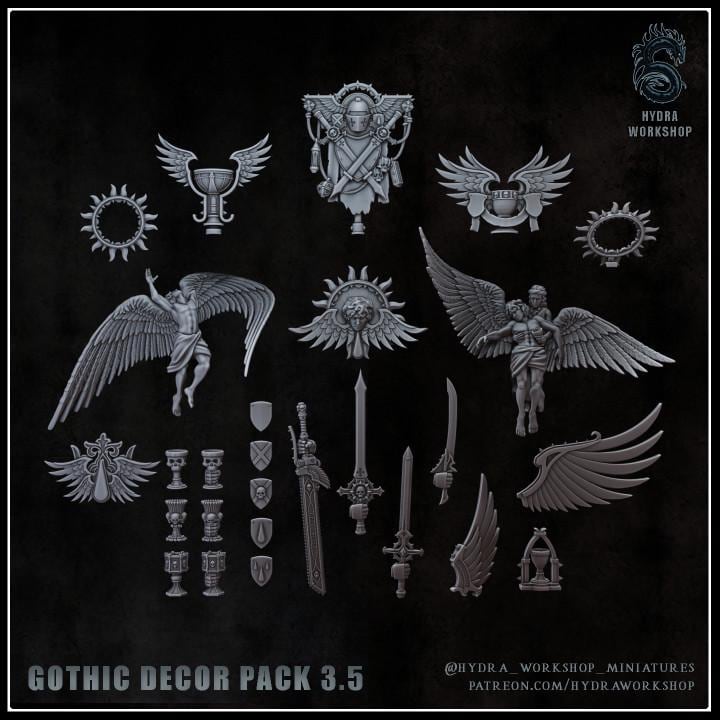 Grimdark Bit Set Gothic Dekor Set D –  Bit Pack Set 31 Parts Proxy Miniatures for Tabletop Wargaming