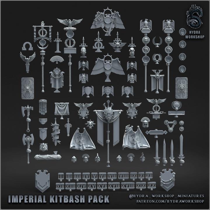 Grimdark Bit Set Imperial Rome Set –  Bit Pack Set 89 Parts Proxy Miniatures for Tabletop Wargaming
