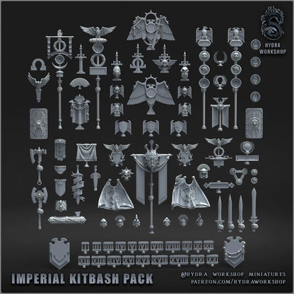 Grimdark Bit Set Imperial Rome Set –  Bit Pack Set 89 Parts Proxy Miniatures for Tabletop Wargaming