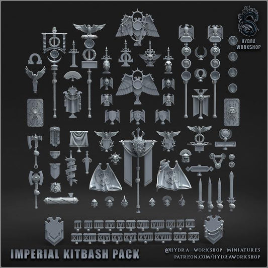 Grimdark Bit Set Imperial Rome Set –  Bit Pack Set 89 Parts Proxy Miniatures for Tabletop Wargaming