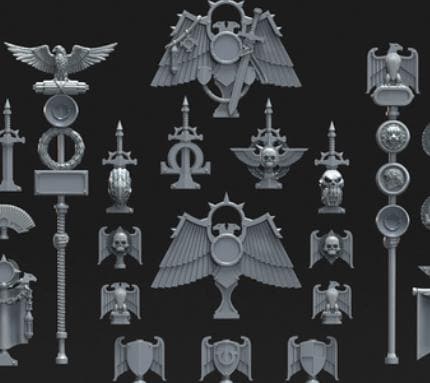 Grimdark Bit Set Imperial Rome Set –  Bit Pack Set 89 Parts Proxy Miniatures for Tabletop Wargaming