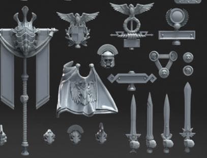 Grimdark Bit Set Imperial Rome Set –  Bit Pack Set 89 Parts Proxy Miniatures for Tabletop Wargaming