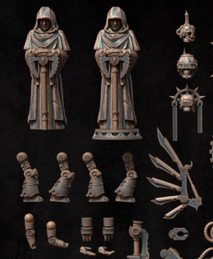 Grimdark Bit Set Red Planet Mechanics –  Bit Pack Set 62 Parts Proxy Miniatures for Tabletop Wargaming