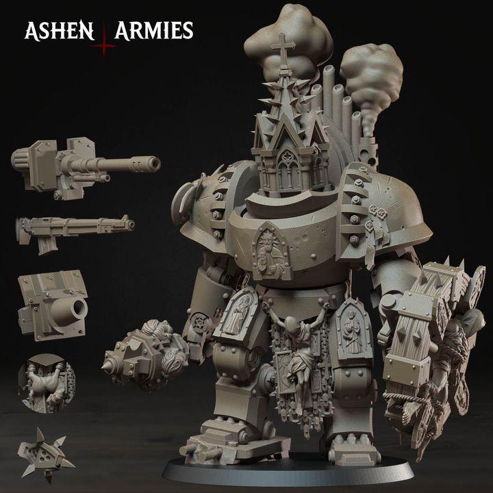 Grimdark Trench Warfare Pilgrim Walking Church – 32mm Resin Proxy Miniatures Elite Unit Multiple Build Options(USA PDDP Paid)