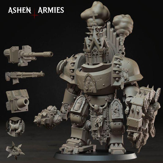 Grimdark Trench Warfare Pilgrim Walking Church – 32mm Resin Proxy Miniatures Elite Unit Multiple Build Options(USA PDDP Paid)