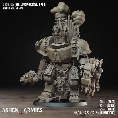 Grimdark Trench Warfare Pilgrim Walking Church – 32mm Resin Proxy Miniatures Elite Unit Multiple Build Options(USA PDDP Paid)