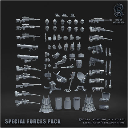 Grimdark Bit Set Special Forces Miltiarum –  Bit Pack Set 83 Parts Proxy Miniatures for Tabletop Wargaming